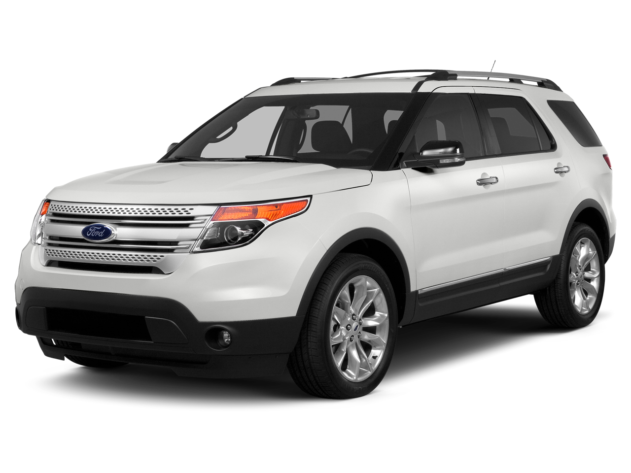 2015 Ford Explorer XLT in Balck — front three-quarter view