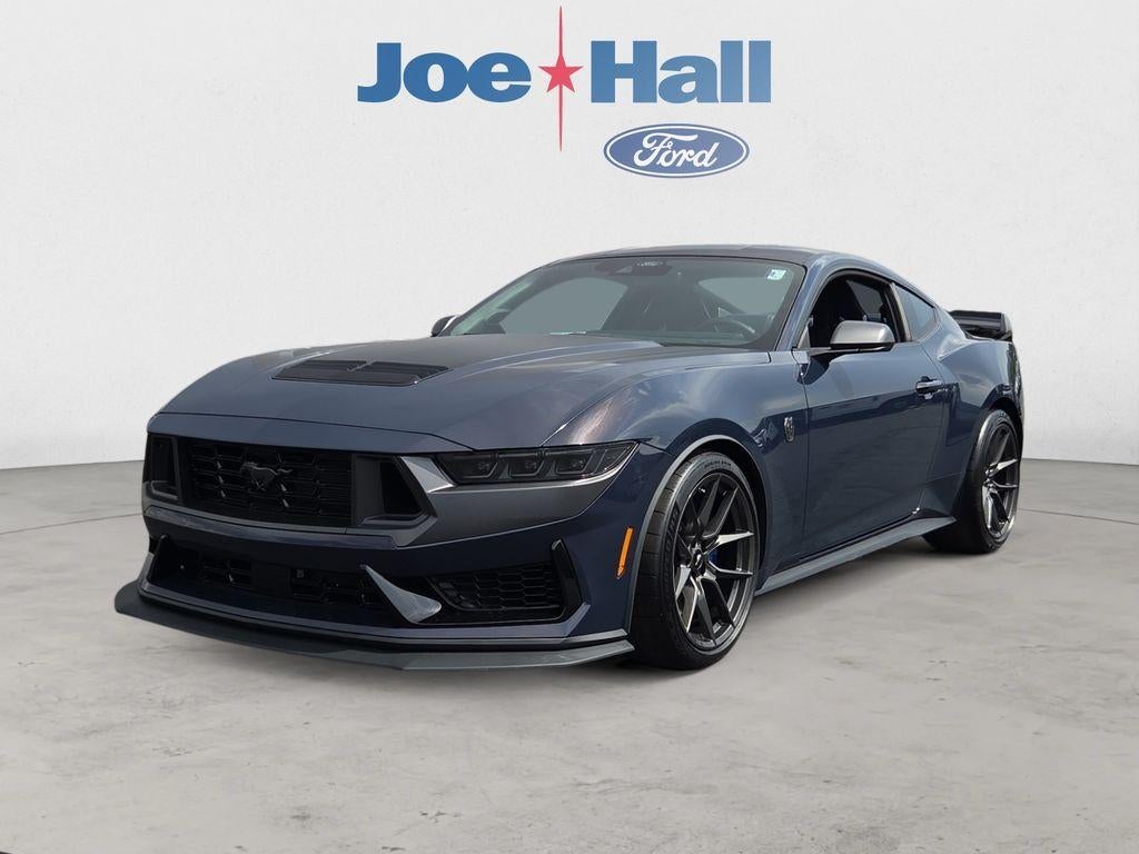 2025 Ford Mustang Dark Horse in Blue Ember Metallic — front three-quarter view