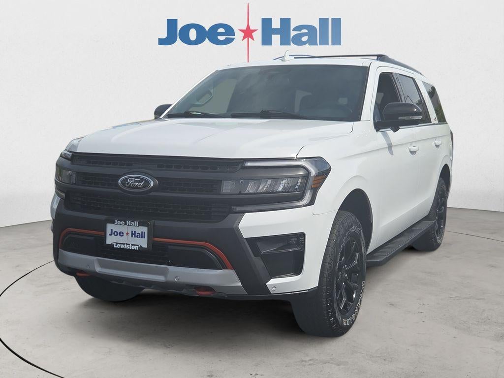 2024 Ford Expedition Timberline in Oxford White — front three-quarter view