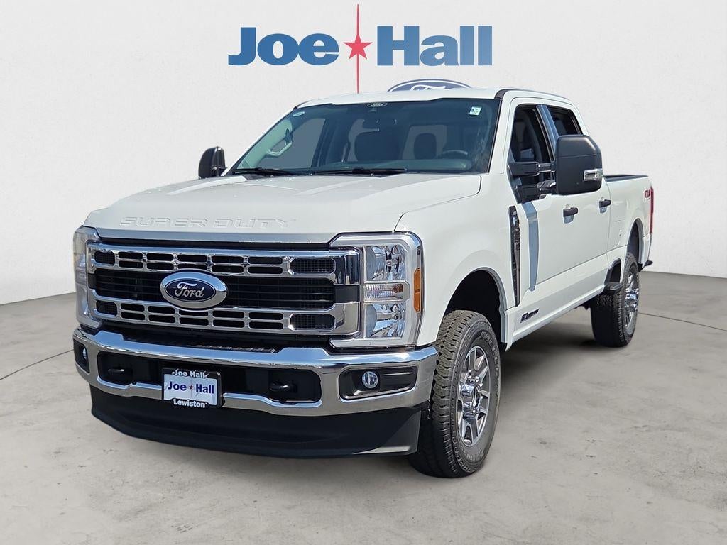 2025 Ford F-250 XLT in Oxford White — front three-quarter view