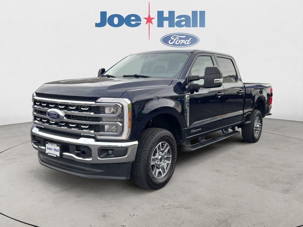 2025 Ford F-350 LARIAT in Antimatter Blue Metallic — front three-quarter view