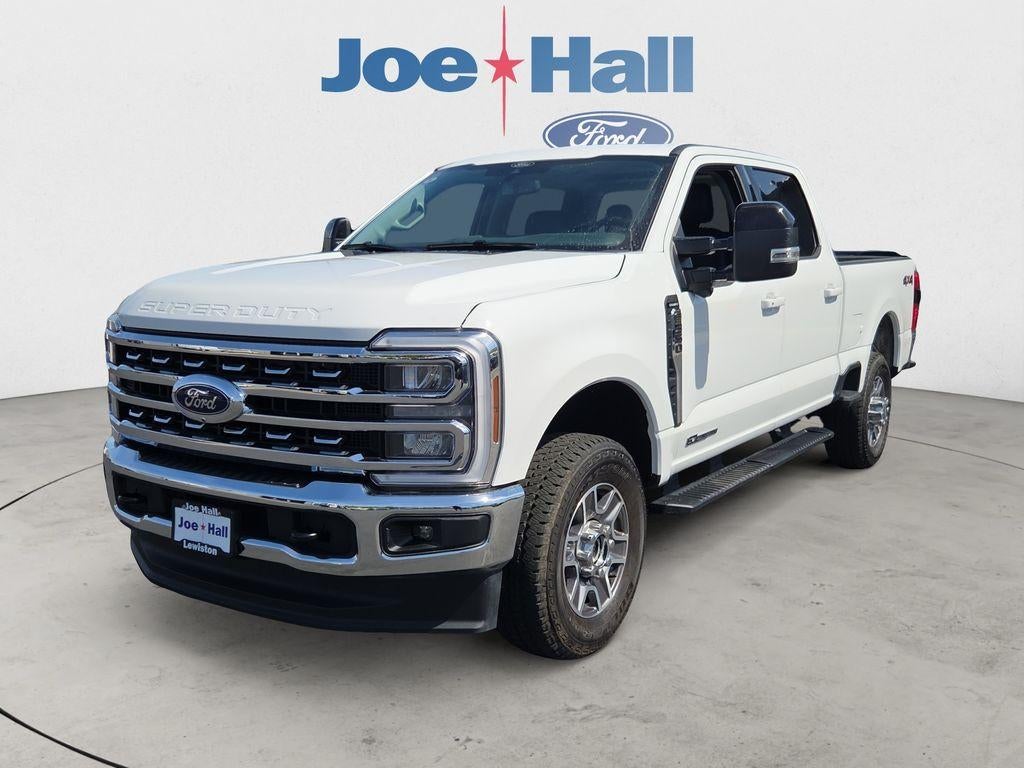 2025 Ford F-350 LARIAT in White — front three-quarter view