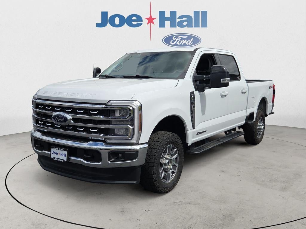 2025 Ford F-350 LARIAT in White — front three-quarter view