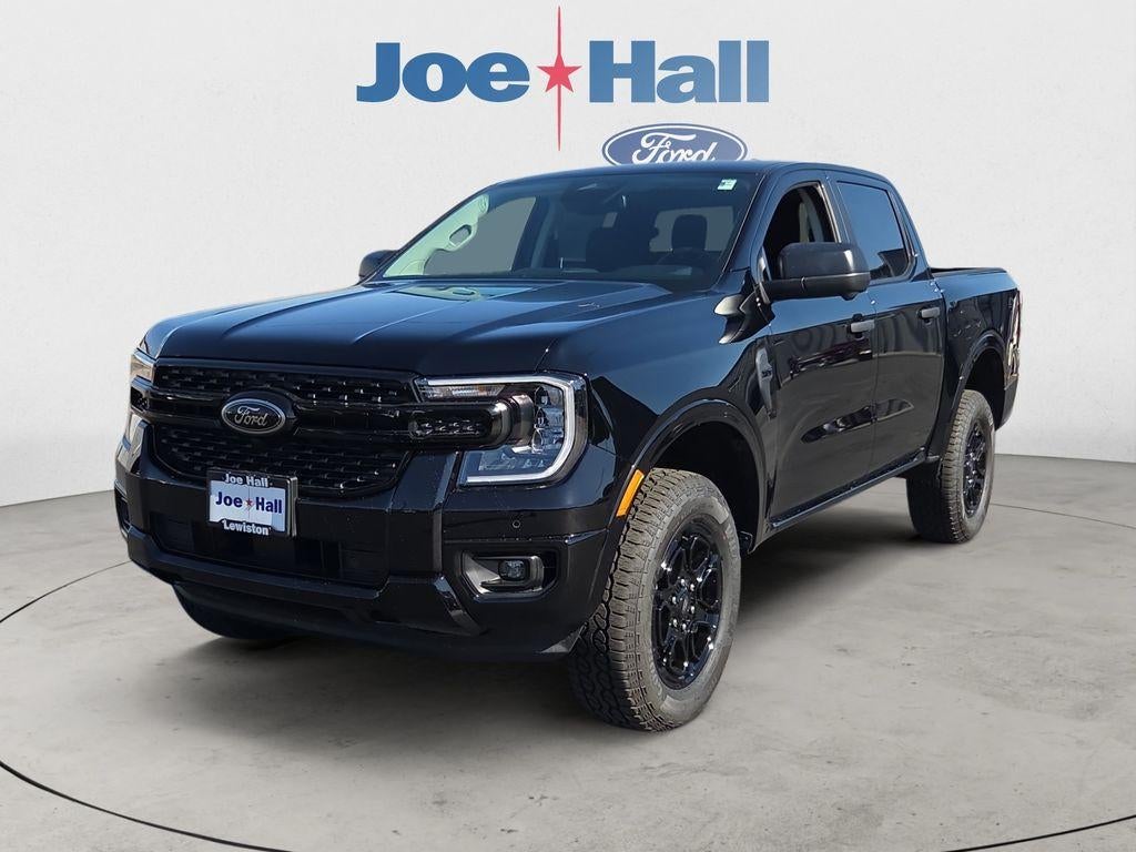 2026 Ford Ranger XLT in Shadow Black — front three-quarter view