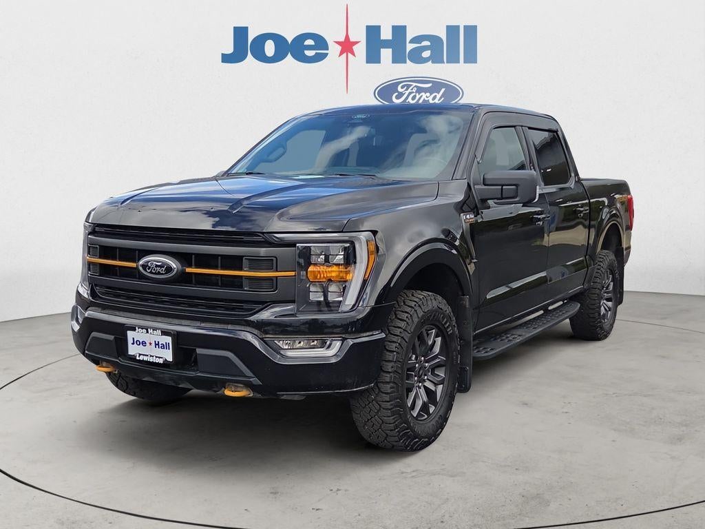 2022 Ford F-150 Tremor in Agate Black Metallic — front three-quarter view