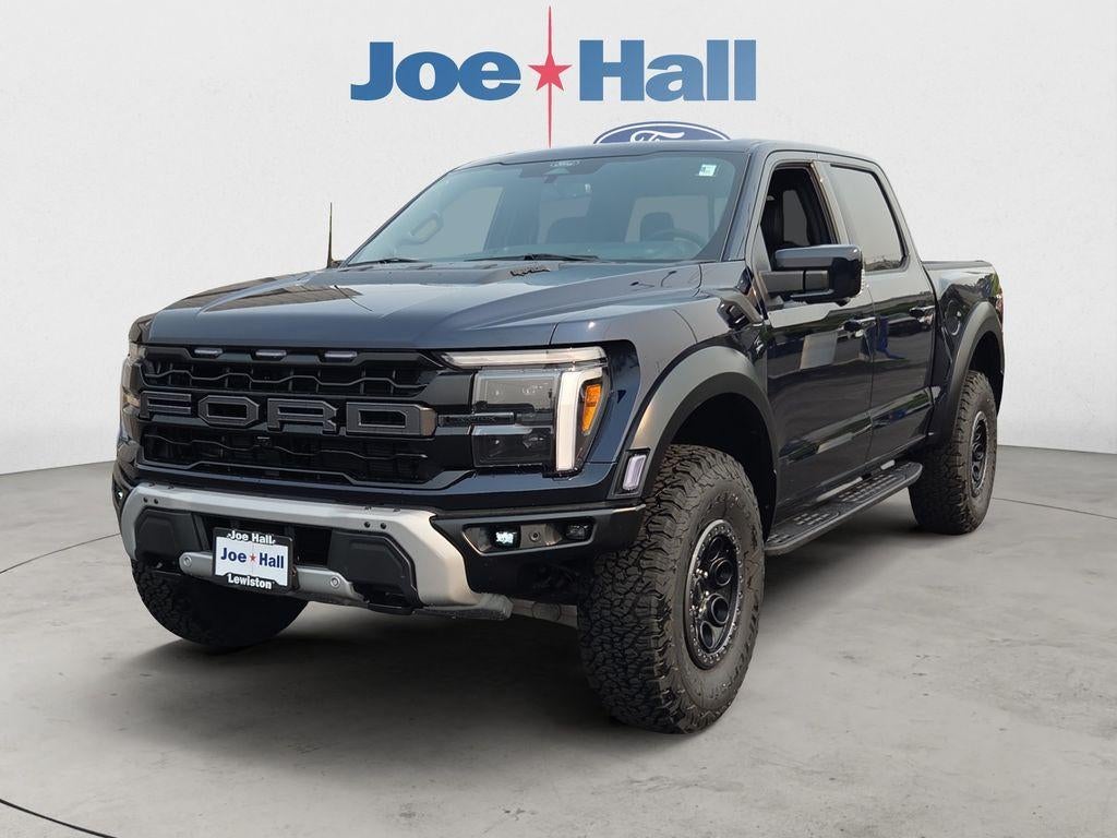 2025 Ford F-150 Raptor in Antimatter Blue Metallic — front three-quarter view