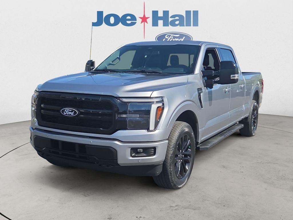 2025 Ford F-150 LARIAT in Iconic Silver Metallic — front three-quarter view