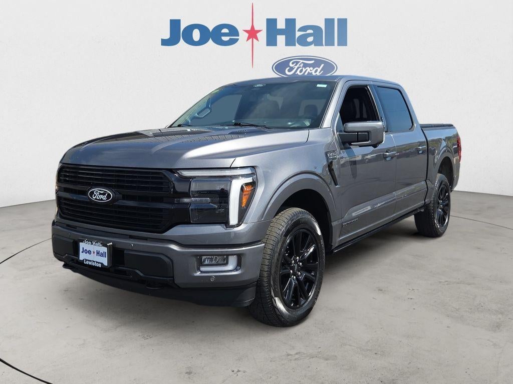 2024 Ford F-150 Platinum in Carbonized Gray Metallic — front three-quarter view