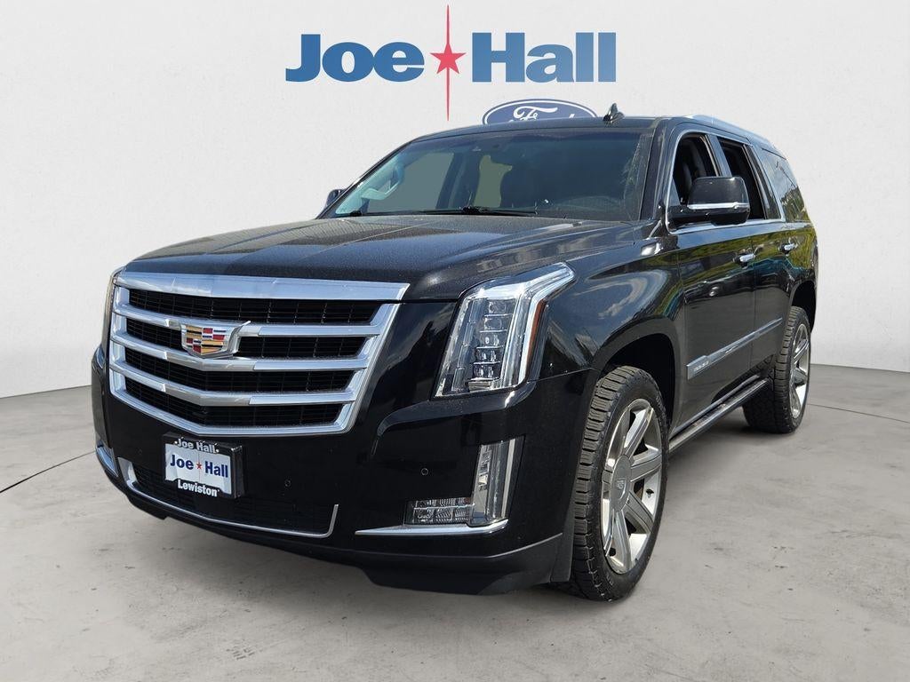 2015 Cadillac Escalade Premium in Black Raven — front three-quarter view