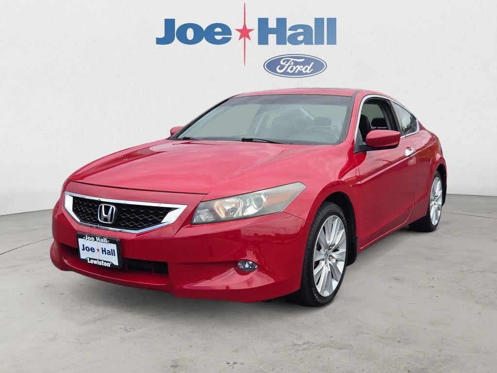 2009 Honda Accord EX-L in San Marino Red — front three-quarter view