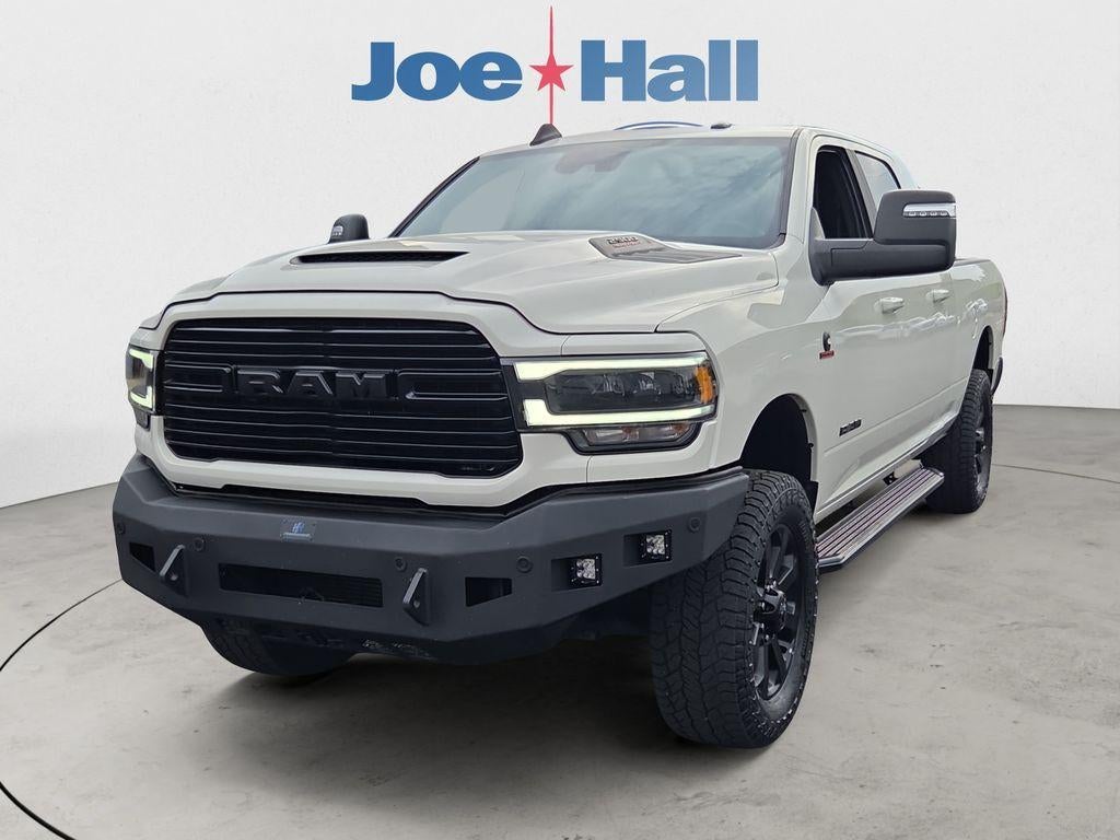 2024 RAM 2500 Laramie in Pearl White — front three-quarter view