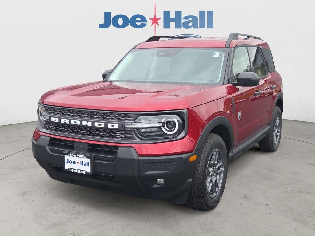 2025 Ford Bronco Sport Big Bend in Ruby Red Metallic Tinted Clearcoat — front three-quarter view