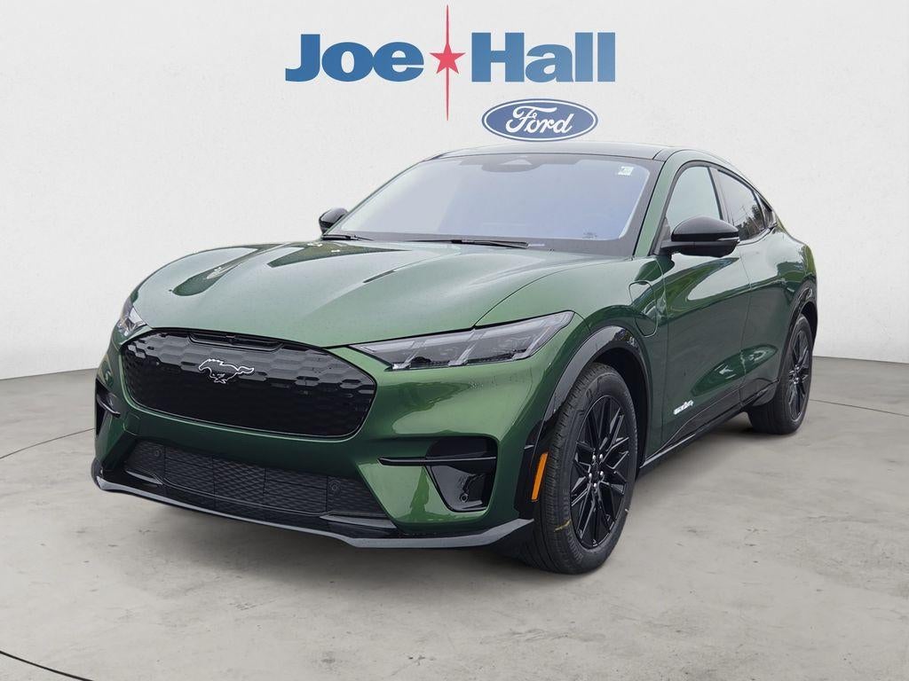 2026 Ford Mustang Mach-E Premium in Eruption Green Metallic — front three-quarter view