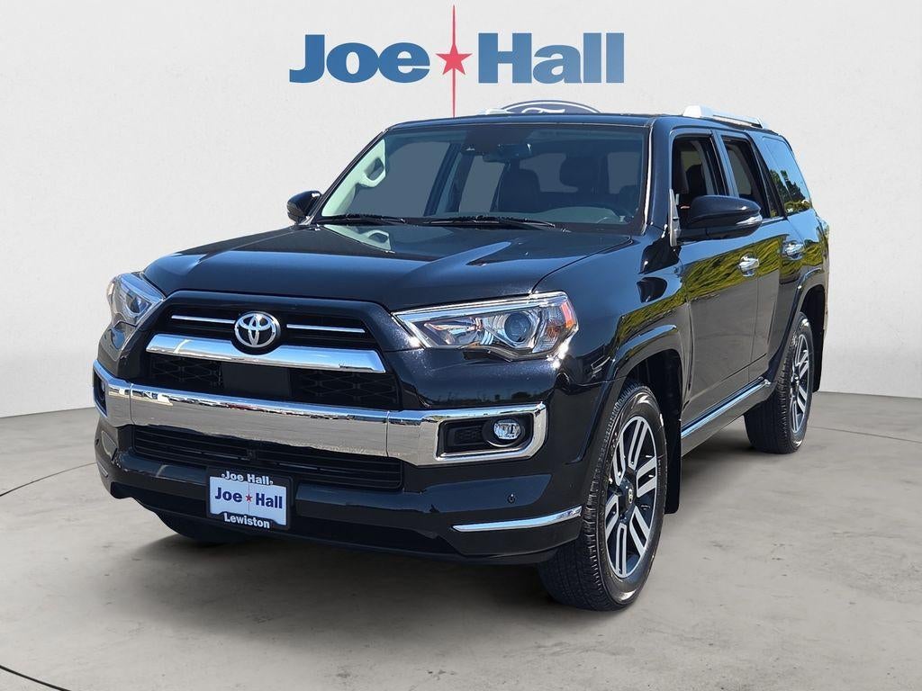 2022 Toyota 4Runner Limited in Midnight Black Metallic — front three-quarter view